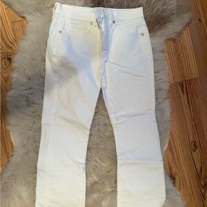 White Straight-Leg Jeans